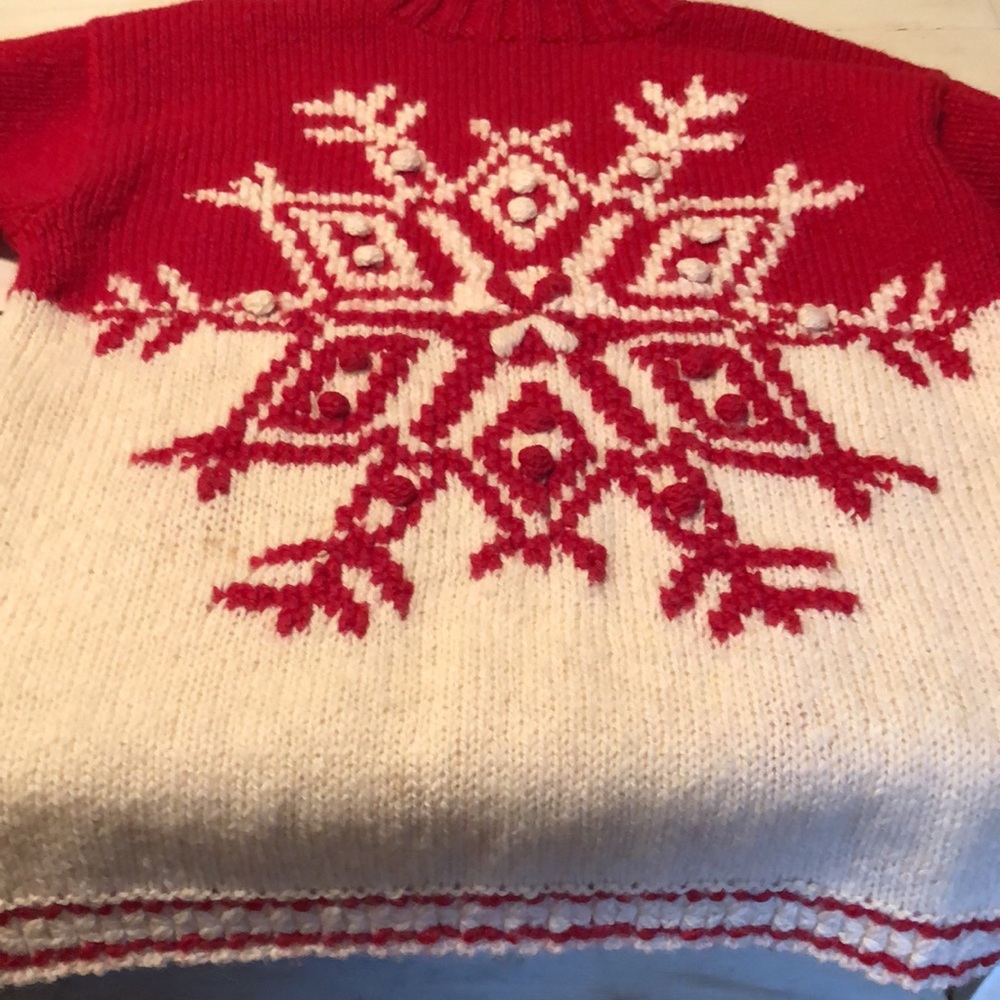 Express Tricot snowflake wool sweater